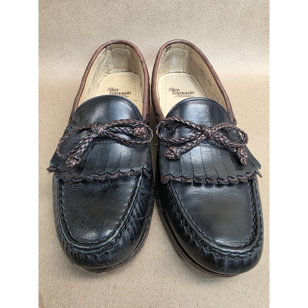 Allen Edmonds Sz 8.5 D Woodstock Mens Loafers Black Brown Shoes